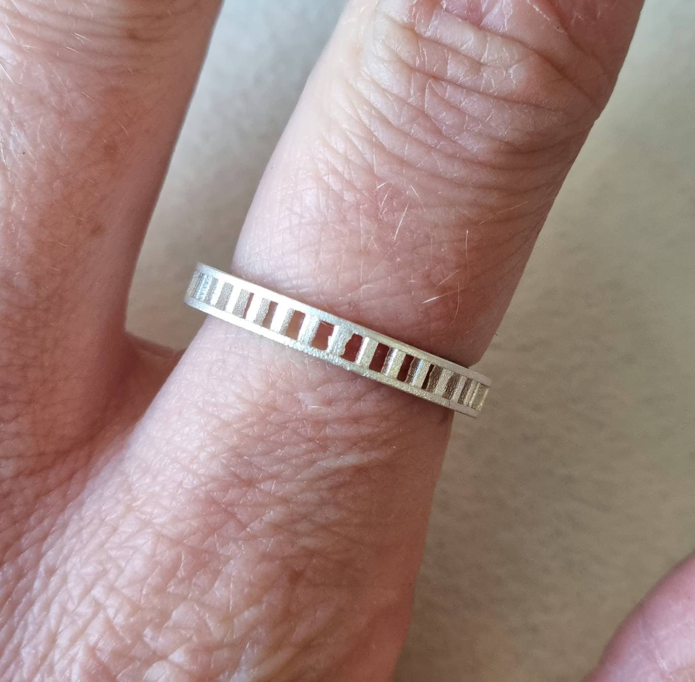2mm Round or Square stone half eternity channel set sterling silver cast ring blank