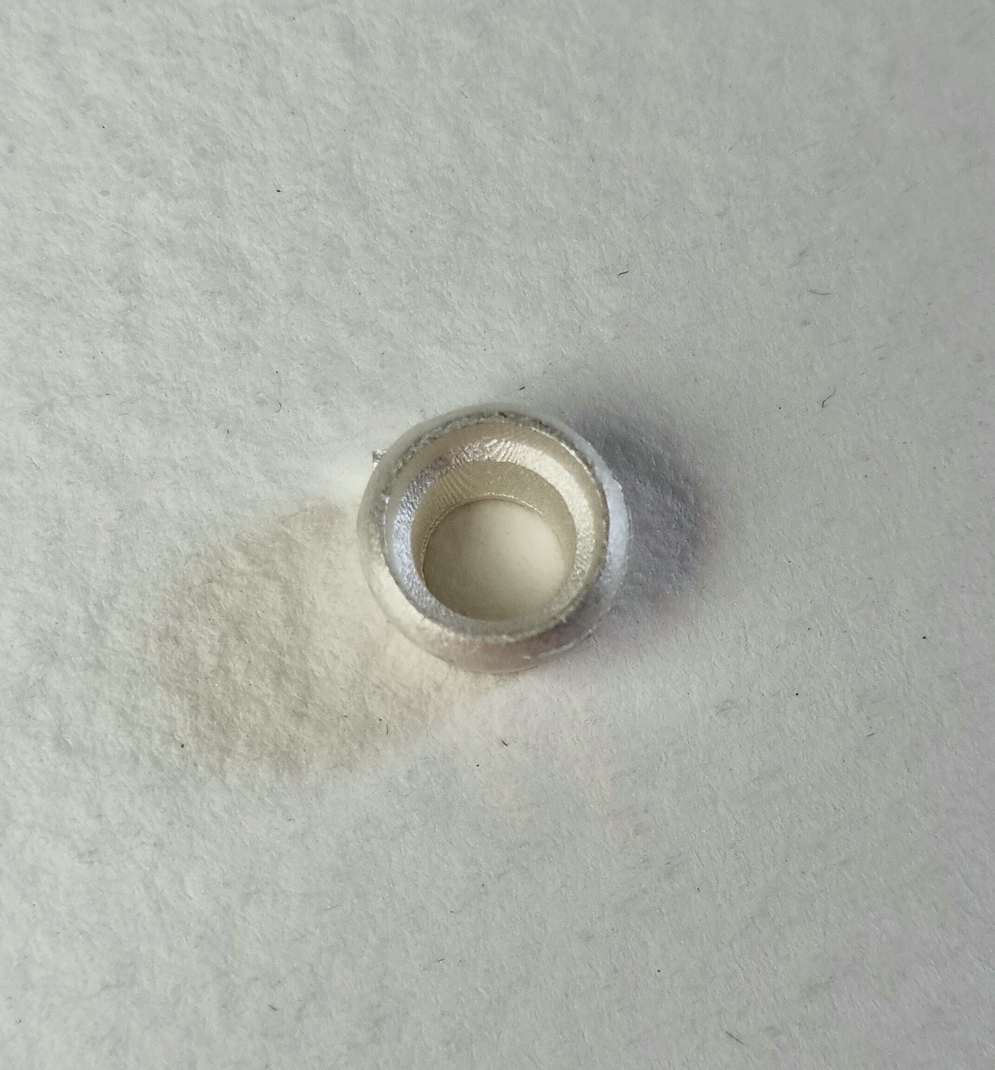 6.5mm - 7mm Round collet sterling silver cast stone setting