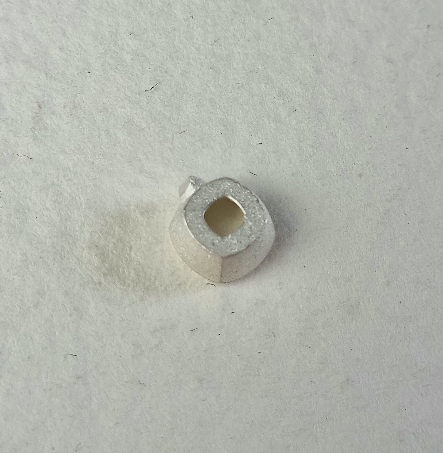 5.5mm Cushion collet sterling silver cast stone setting