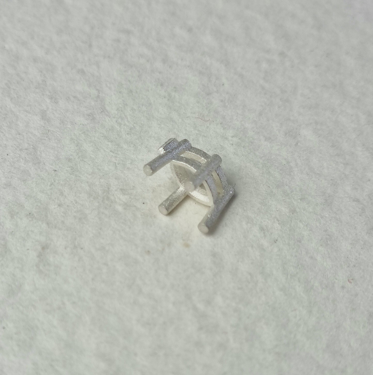6x3mm Marquise 4 claw sterling silver cast stone setting