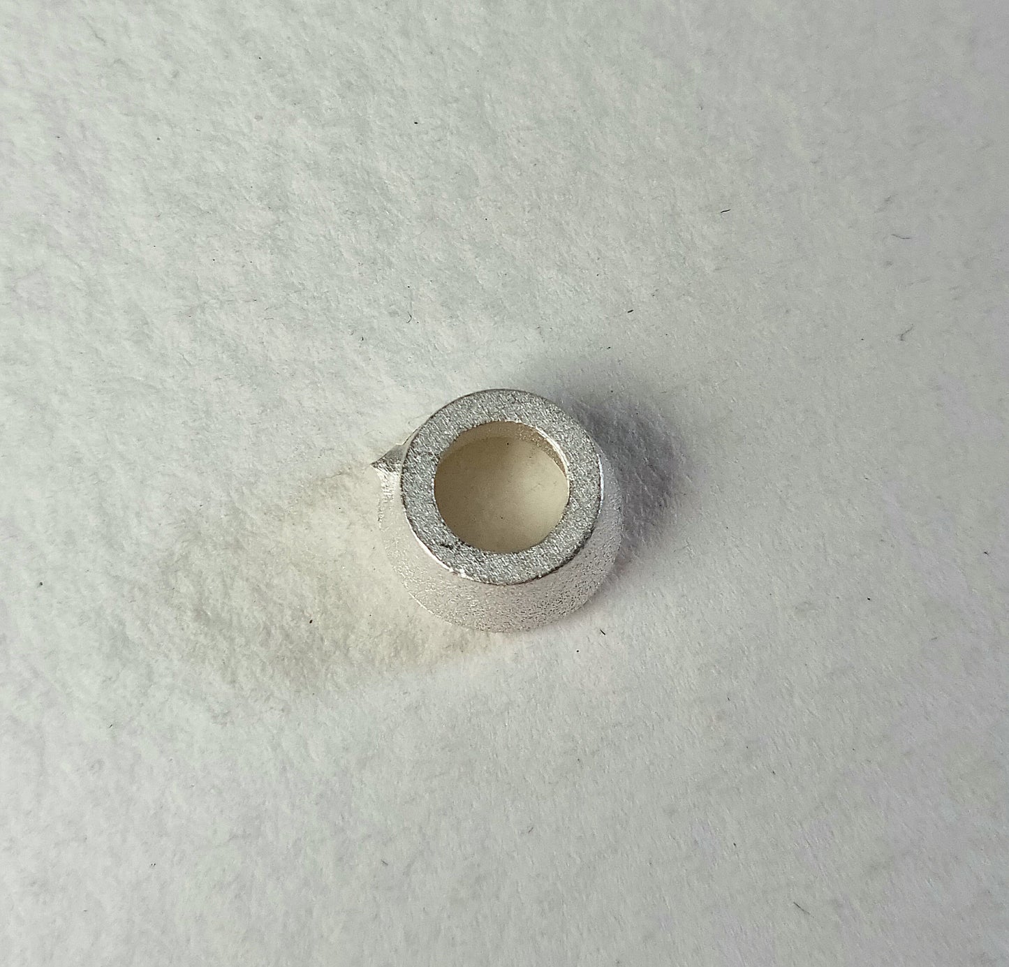 6.5mm - 7mm Round collet sterling silver cast stone setting