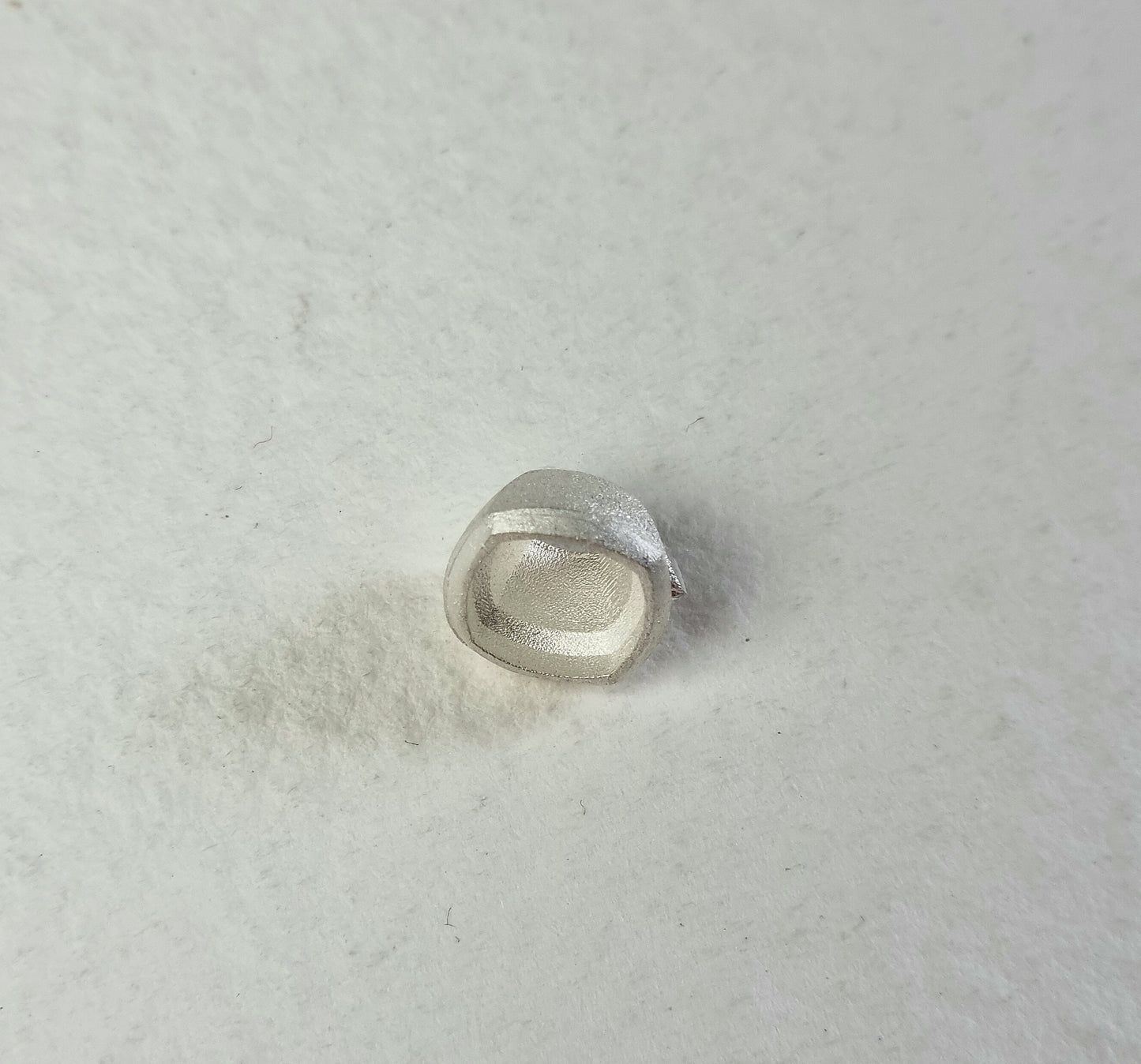 6mm Cushion collet sterling silver cast stone Setting
