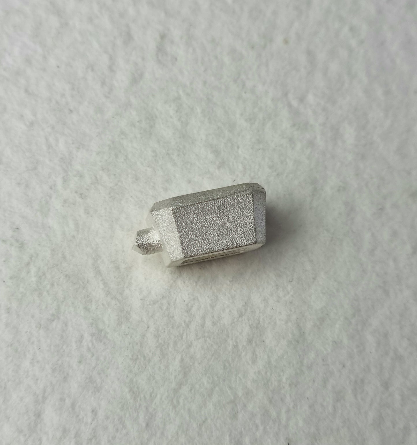 8x6mm Octagon / Emerald collet sterling silver cast stone Setting