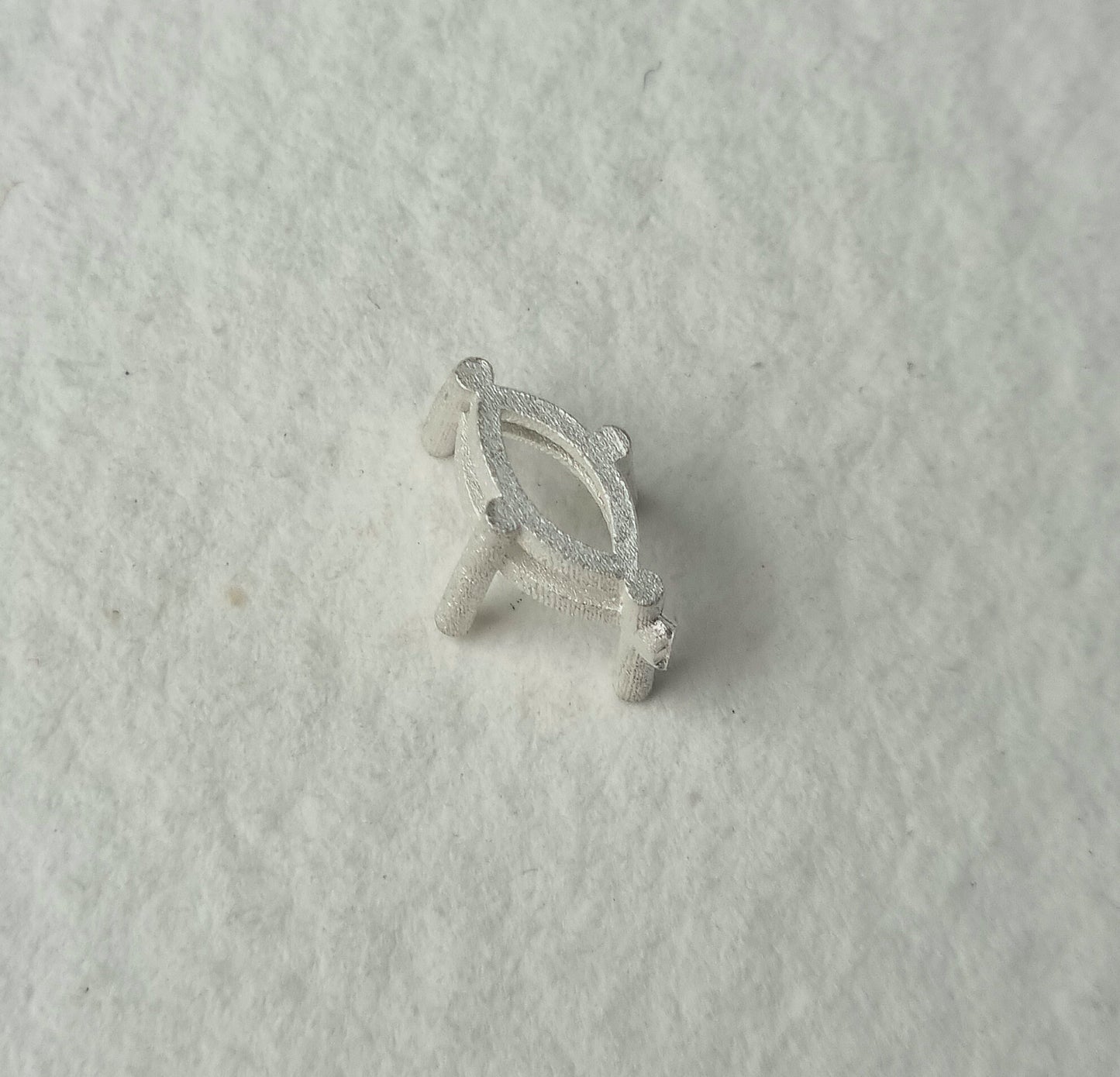 8x4mm Marquise 4 claw sterling silver cast stone setting