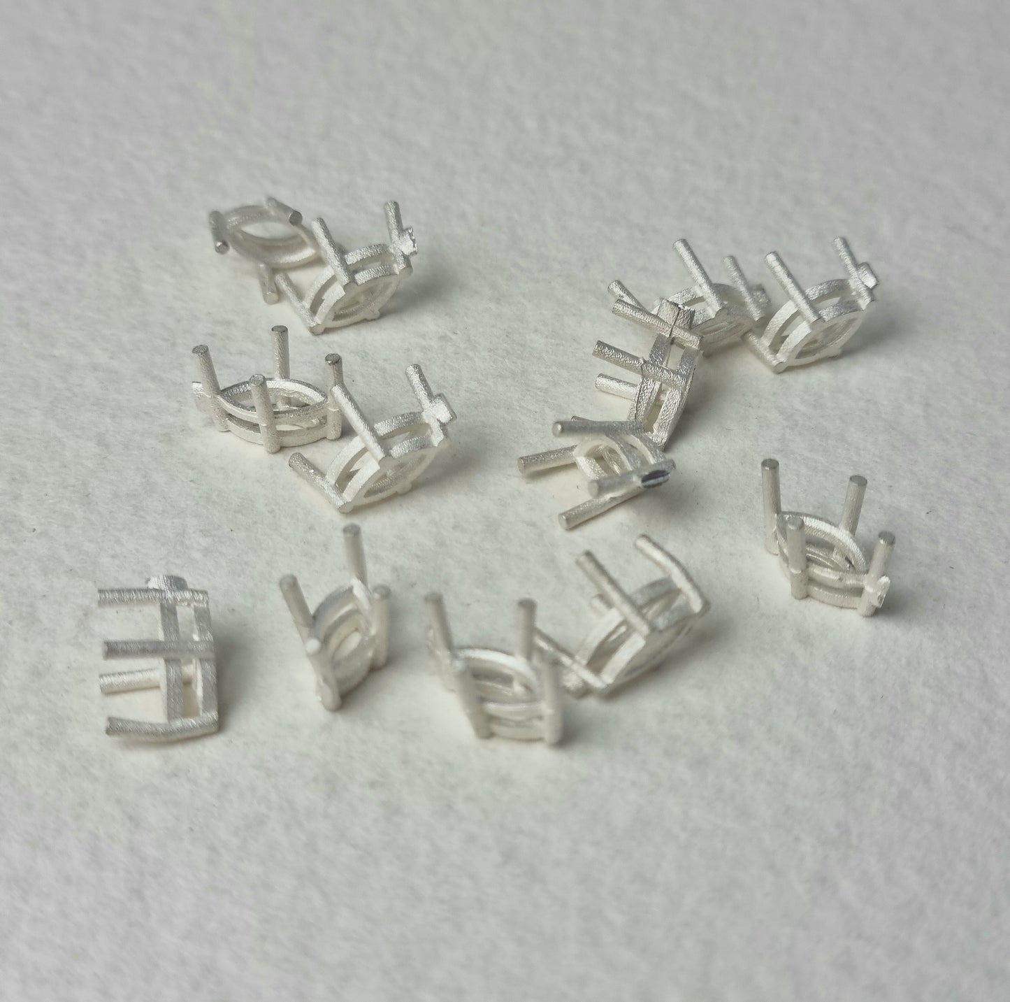 8x4mm Marquise 4 claw sterling silver cast stone setting