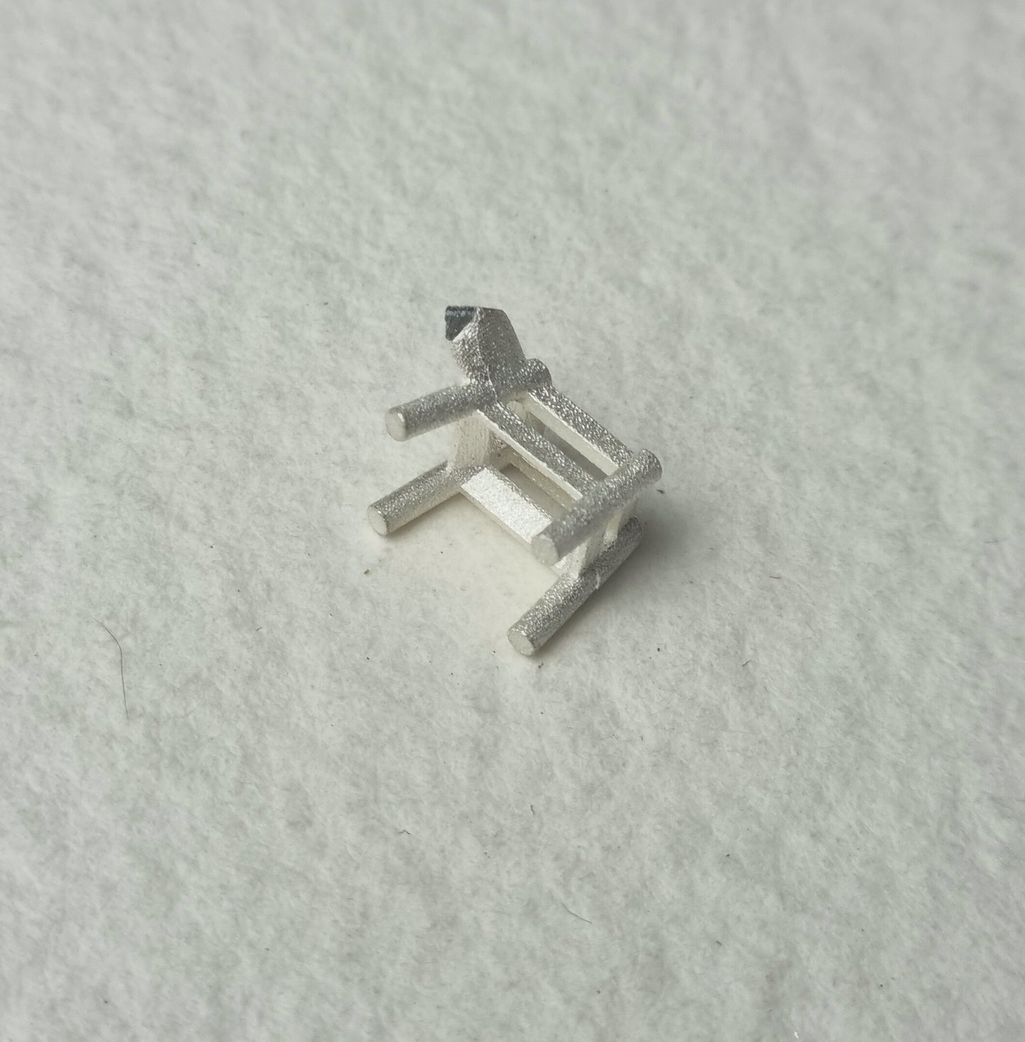 6x4mm Octagon/ Emerald claw sterling silver cast stone Setting