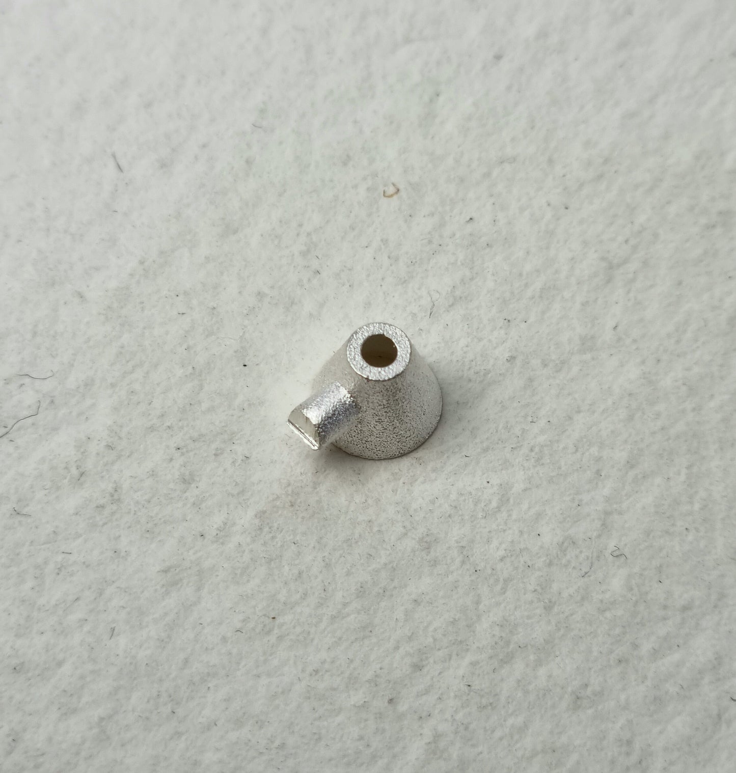 5mm Round tapered tall collet sterling silver cast stone setting