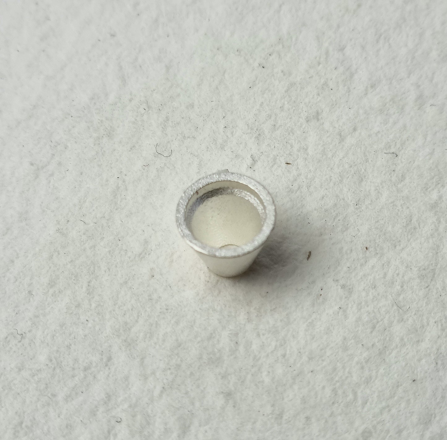 6mm Round tapered tall collet sterling silver cast stone setting