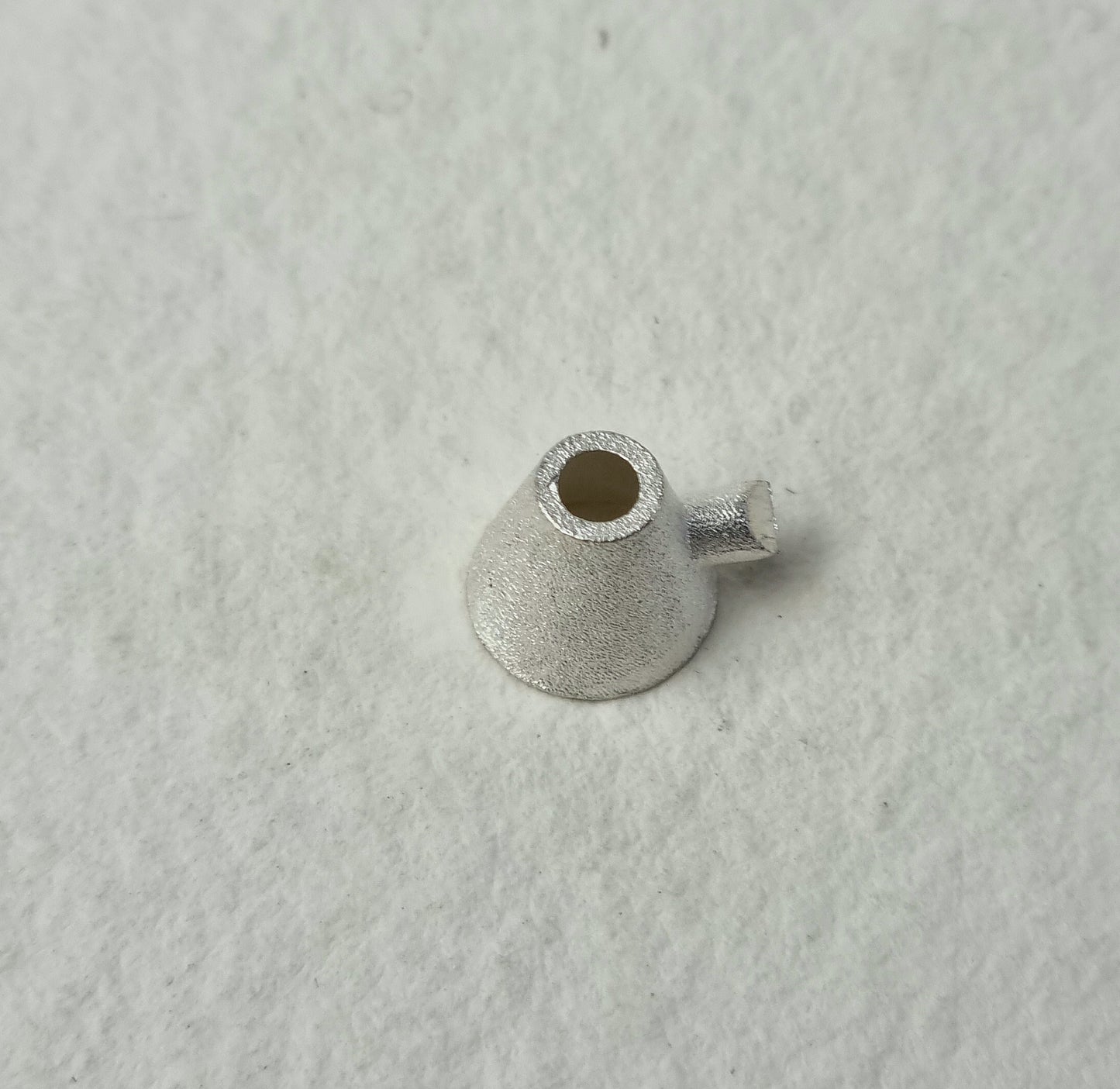 6.5mm Round tapered tall collet sterling silver cast stone setting