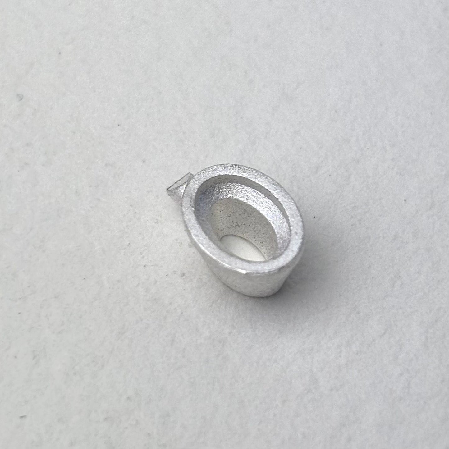7x5mm Oval Tall collet recycled sterling silver or 9ct gold cast stone setting