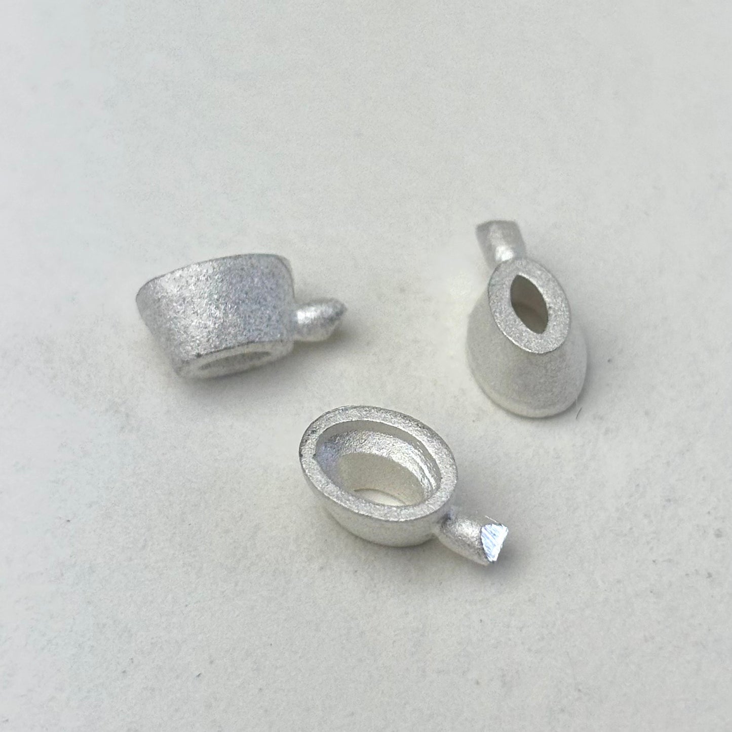 6x4mm Oval Tall  collet recycled sterling silver or 9ct gold cast stone setting