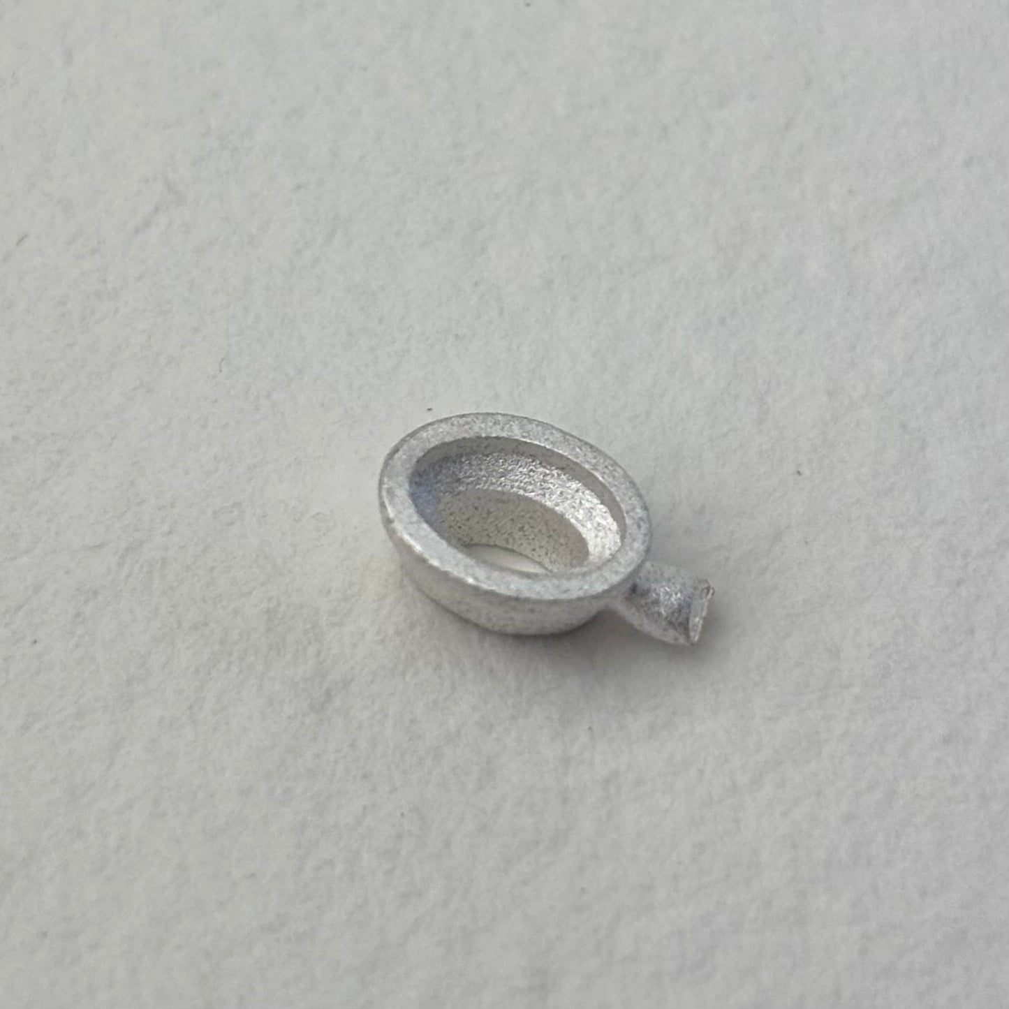 6x4mm Oval Tall  collet recycled sterling silver or 9ct gold cast stone setting