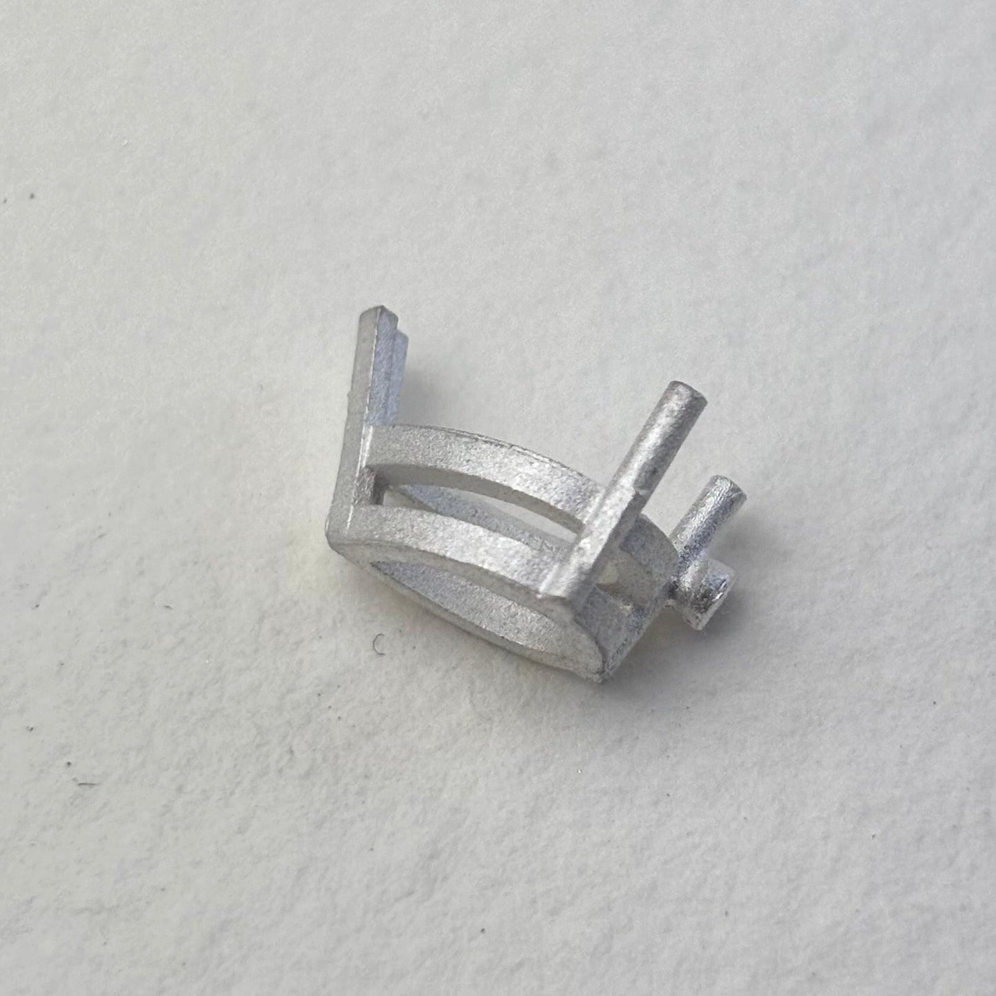 12x8mm Pear 3 Claw recycled sterling silver or 9ct gold cast stone setting