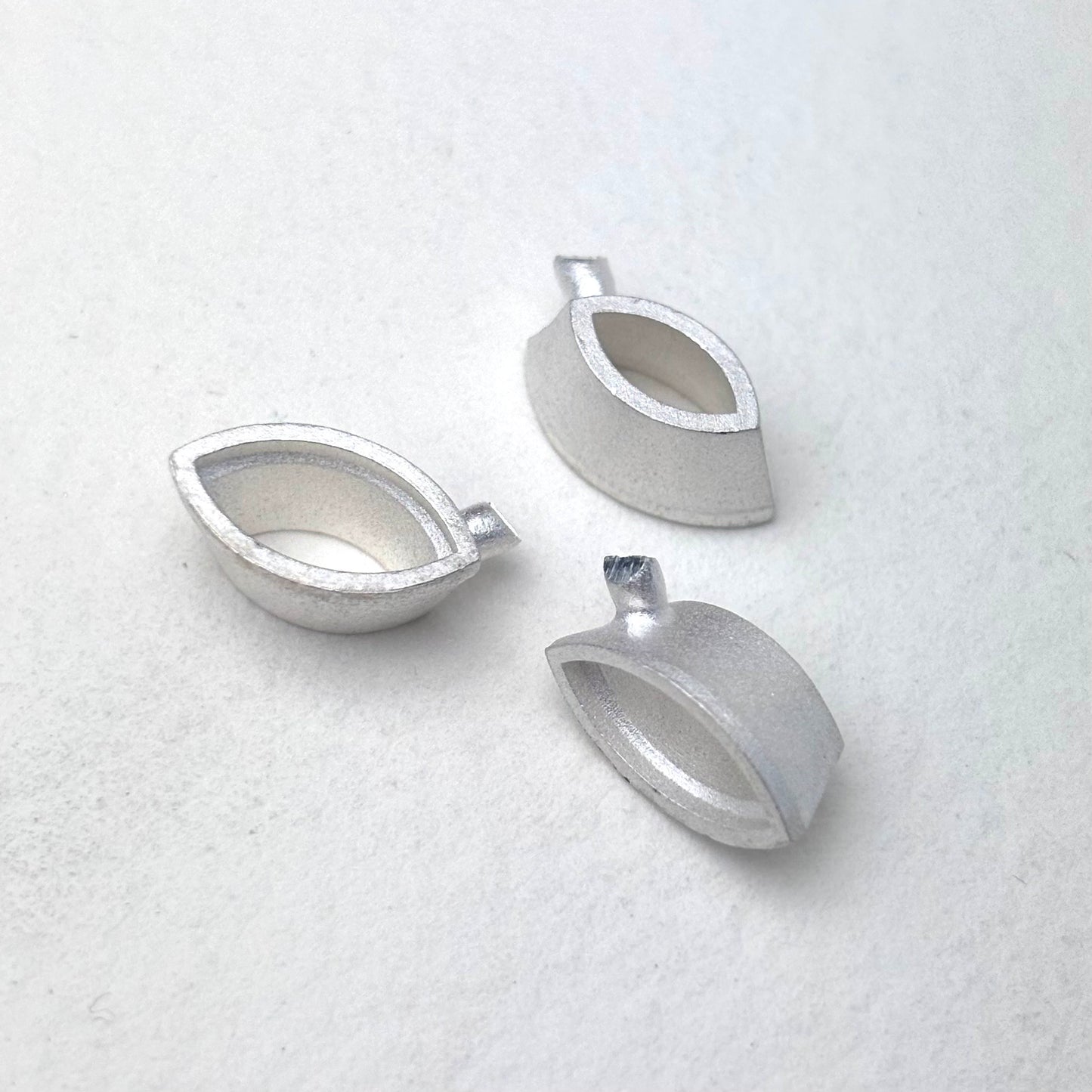 12x6mm Marquise collet recycled sterling silver or 9ct gold cast stone setting