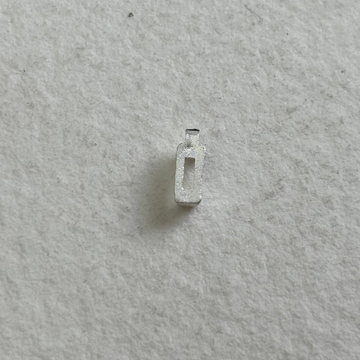 4mm x 2mm  Baguette semi collet sterling silver cast stone setting