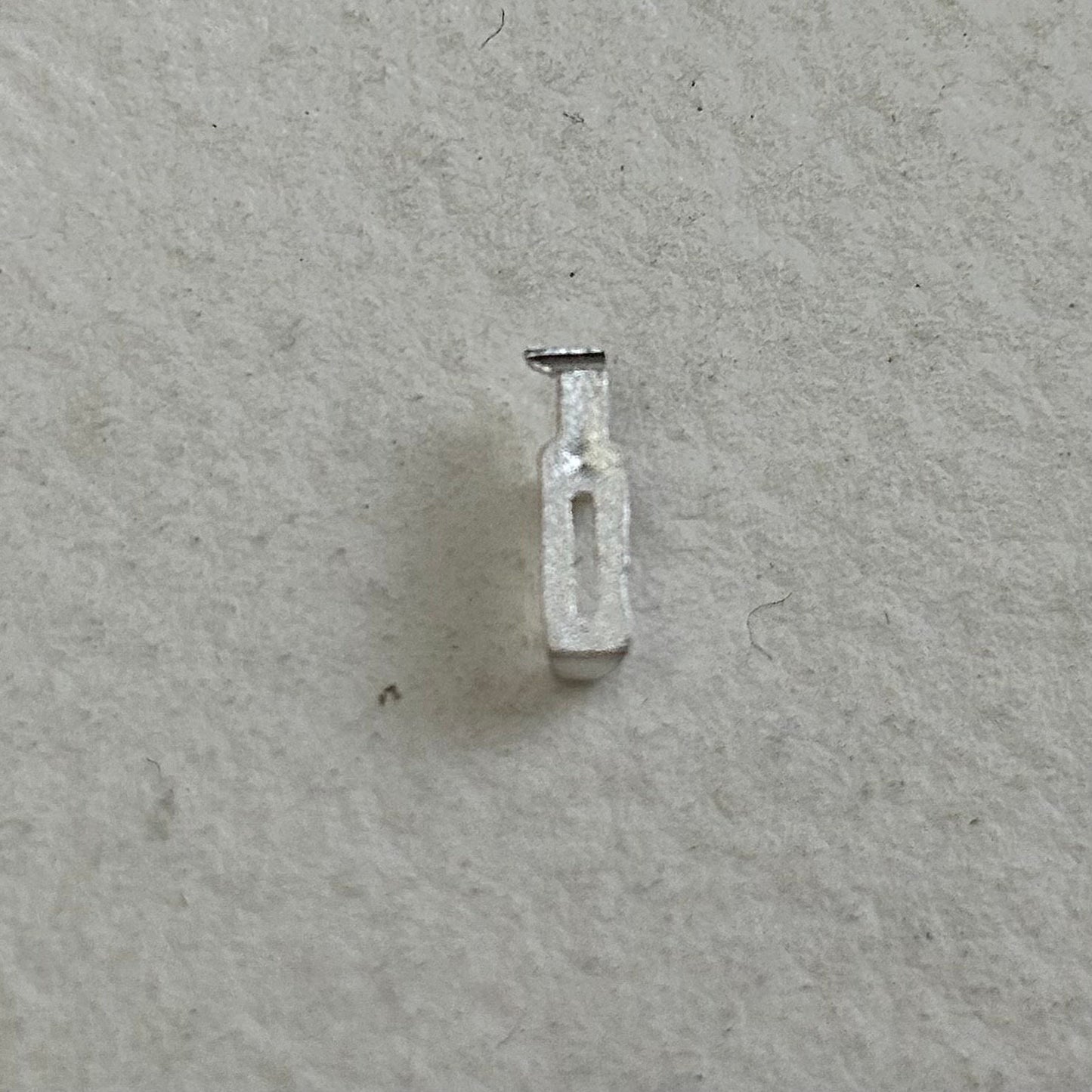 4mm x 1.5mm  Baguette semi collet sterling silver cast stone setting