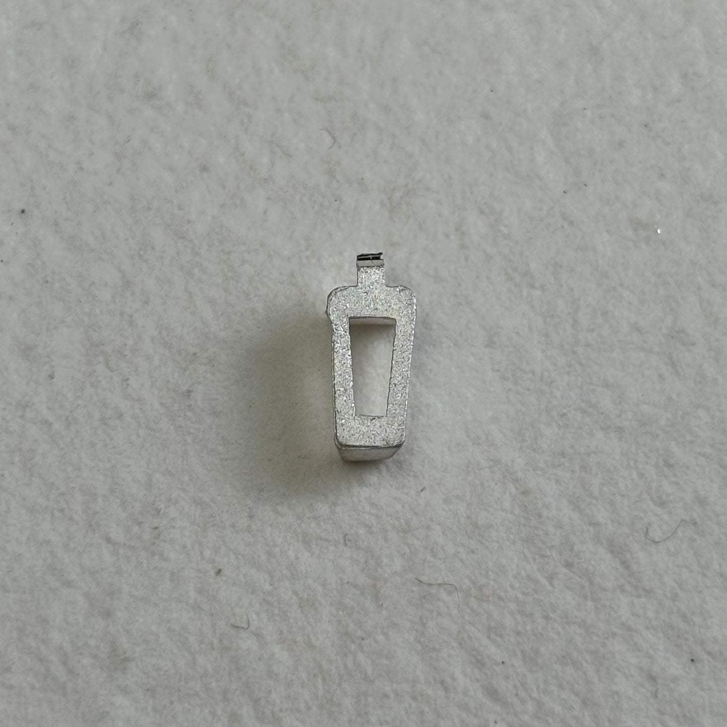 5.5mm / 3mm / 2 mm Tapered Baguette semi collet sterling silver cast stone setting