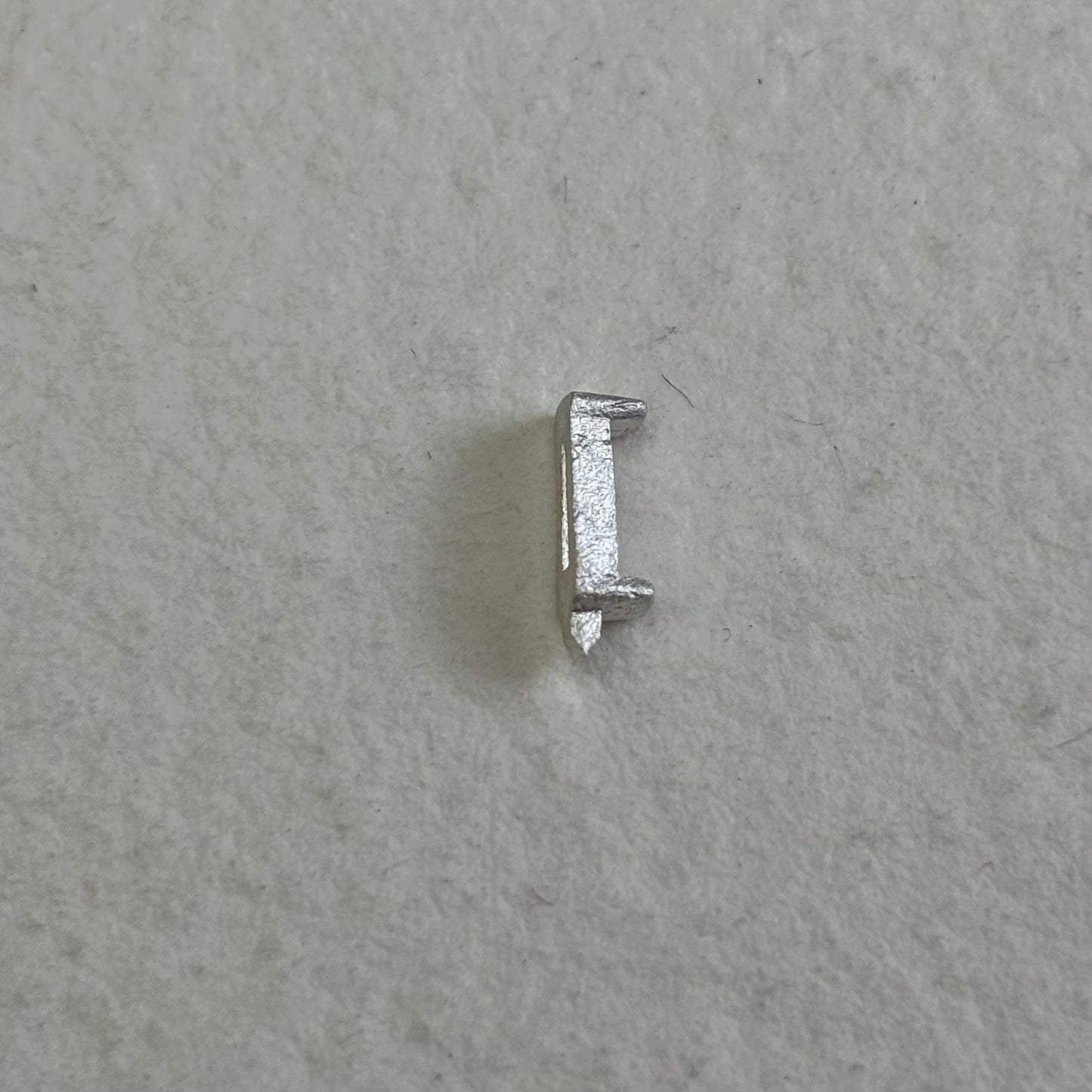 5mm / 1.5mm / 1.5mm Tapered Baguette semi collet sterling silver cast stone setting