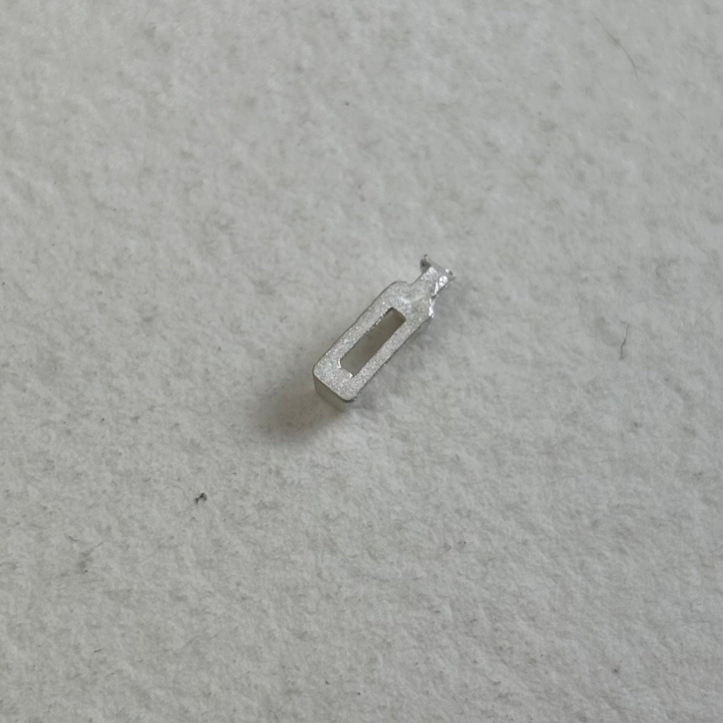 5mm x 1.5mm  Baguette semi collet sterling silver cast stone setting