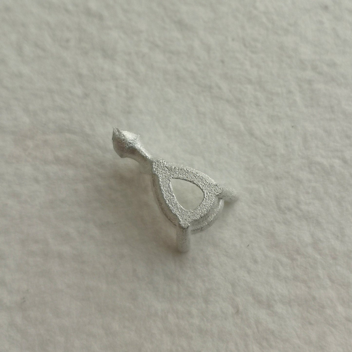 7x5mm Three Claw Pear sterling silver cast stone Setting