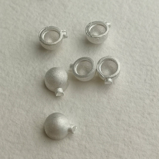5mm Round Cup collet sterling silver cast stone Setting