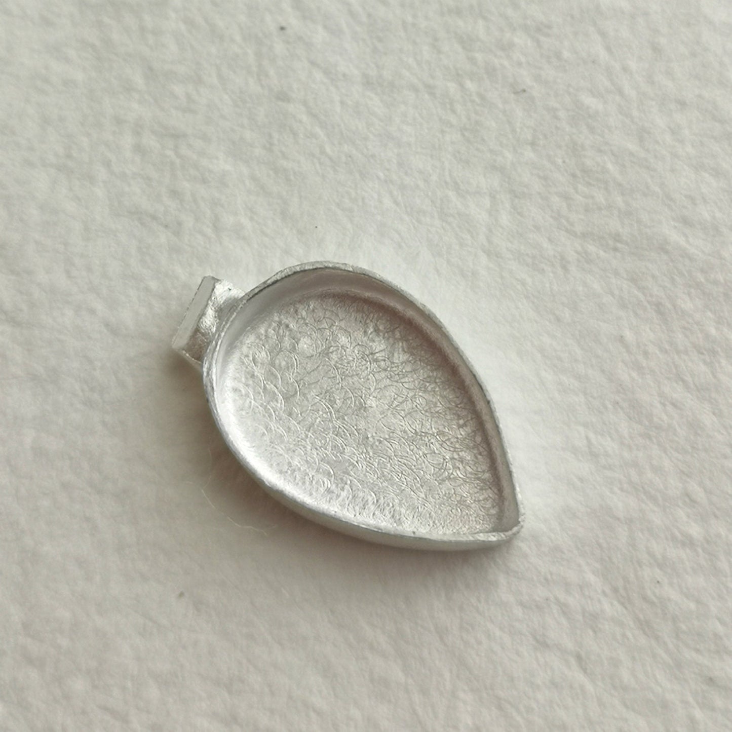 15x10mm Pear cabochon cast sterling silver stone setting