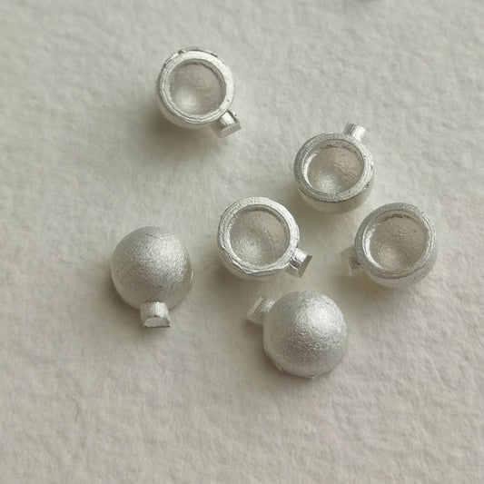 4mm Round Cup collet sterling silver cast stone Setting