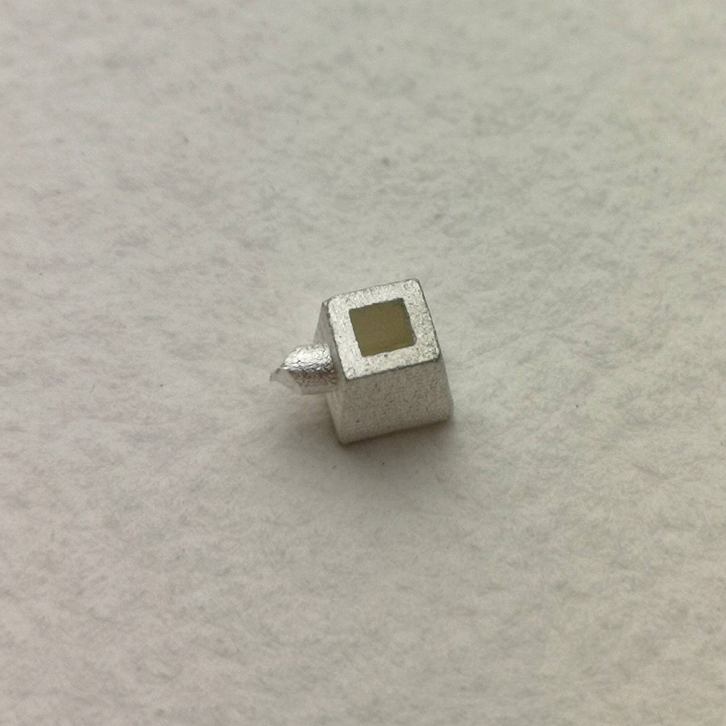 2.5mm Square collect sterling silver cast stone setting