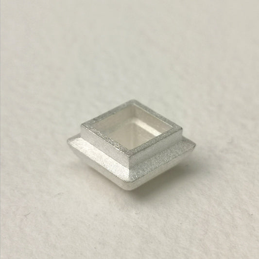 6mm Square collet sterling silver stone setting