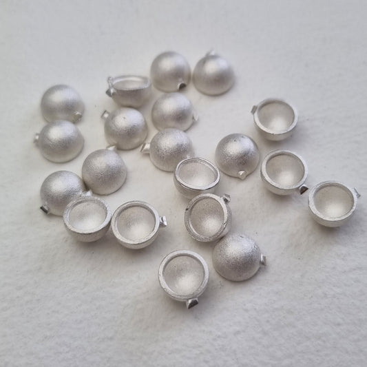 7mm Round Cup collet sterling silver cast stone setting