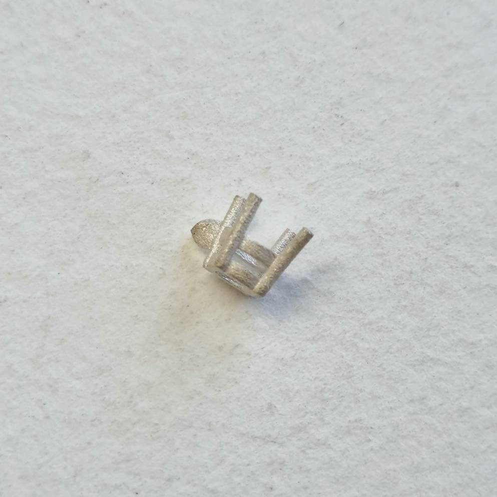4.5mm Round 4 claw sterling silver cast stone setting