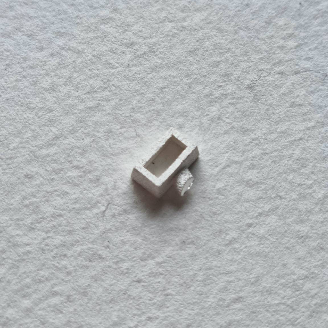 6x3mm Baguette collet sterling silver stone setting