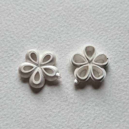 7x5mm Pear multi stone collet Sterling silver cast stone setting