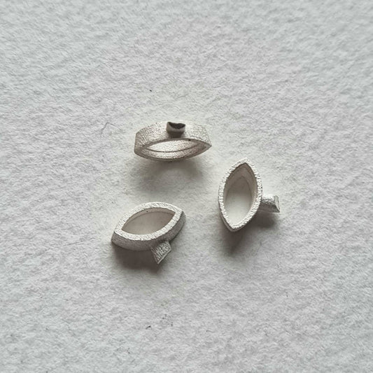 8x4mm Marquise collet sterling silver cast stone setting