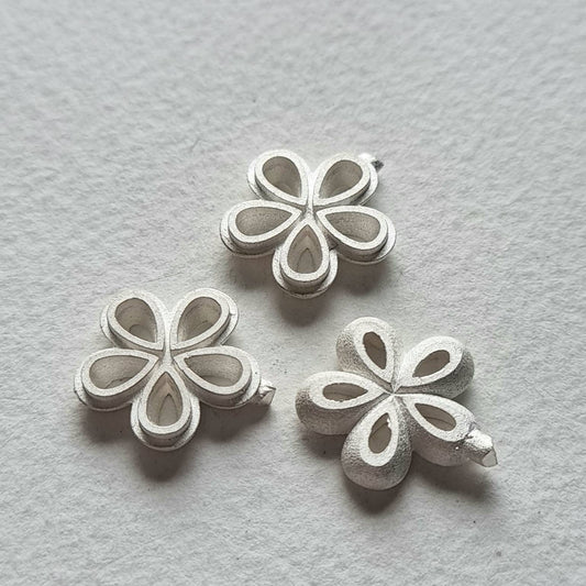 5x3mm Pear multi stone collet sterling silver cast stone setting