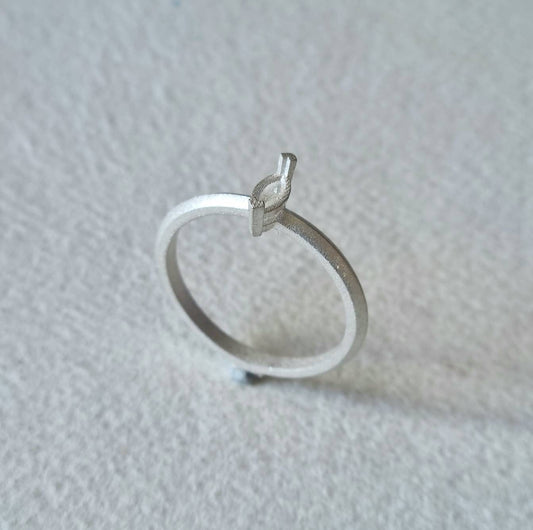 6x4mm Marquise 2 claw claw sterling silver cast ring blank