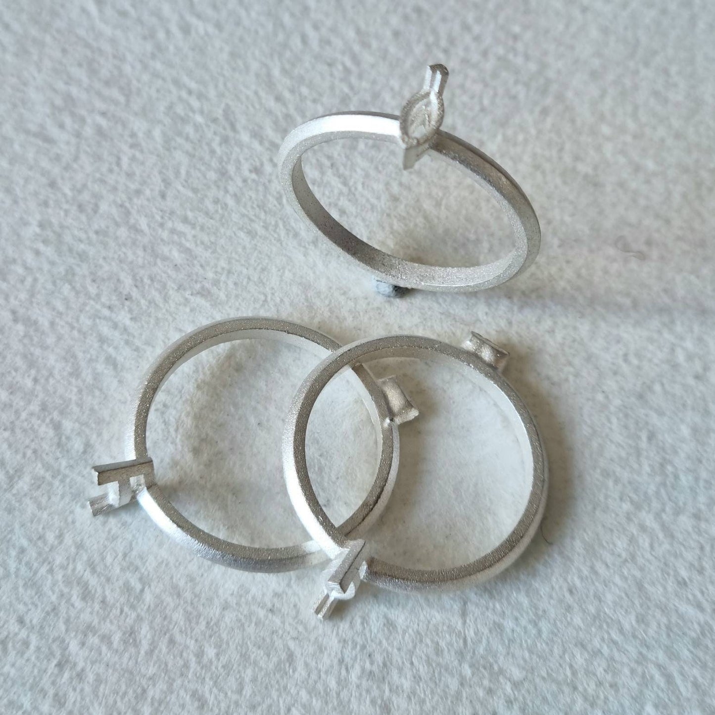 6x4mm Marquise 2 claw claw sterling silver cast ring blank