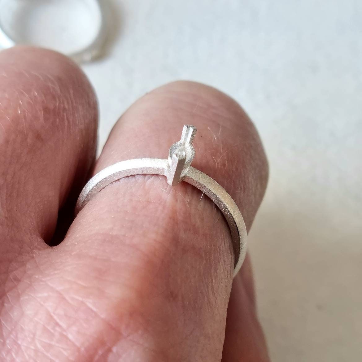 6x4mm Marquise 2 claw claw sterling silver cast ring blank
