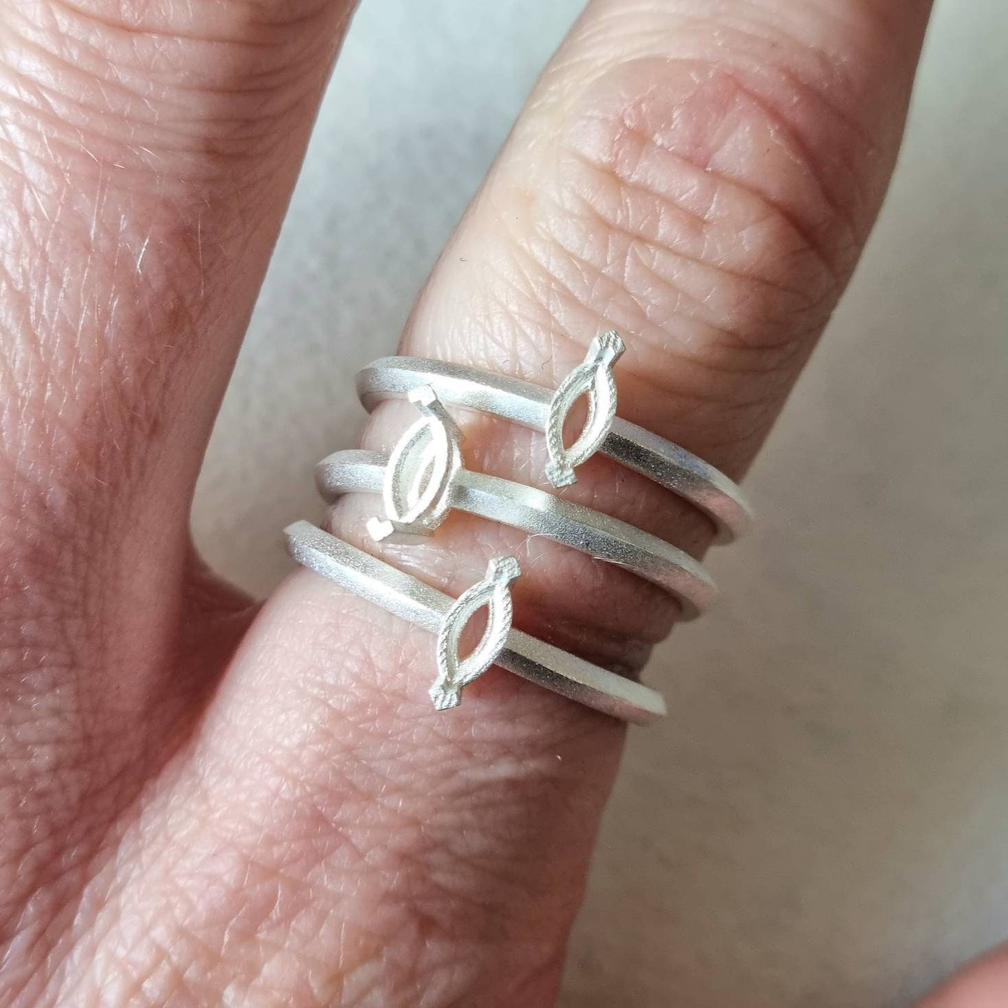 6x4mm Marquise 2 claw claw sterling silver cast ring blank