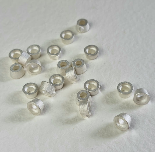 4.5mm - 5mm Round collet sterling silver cast stone  Setting