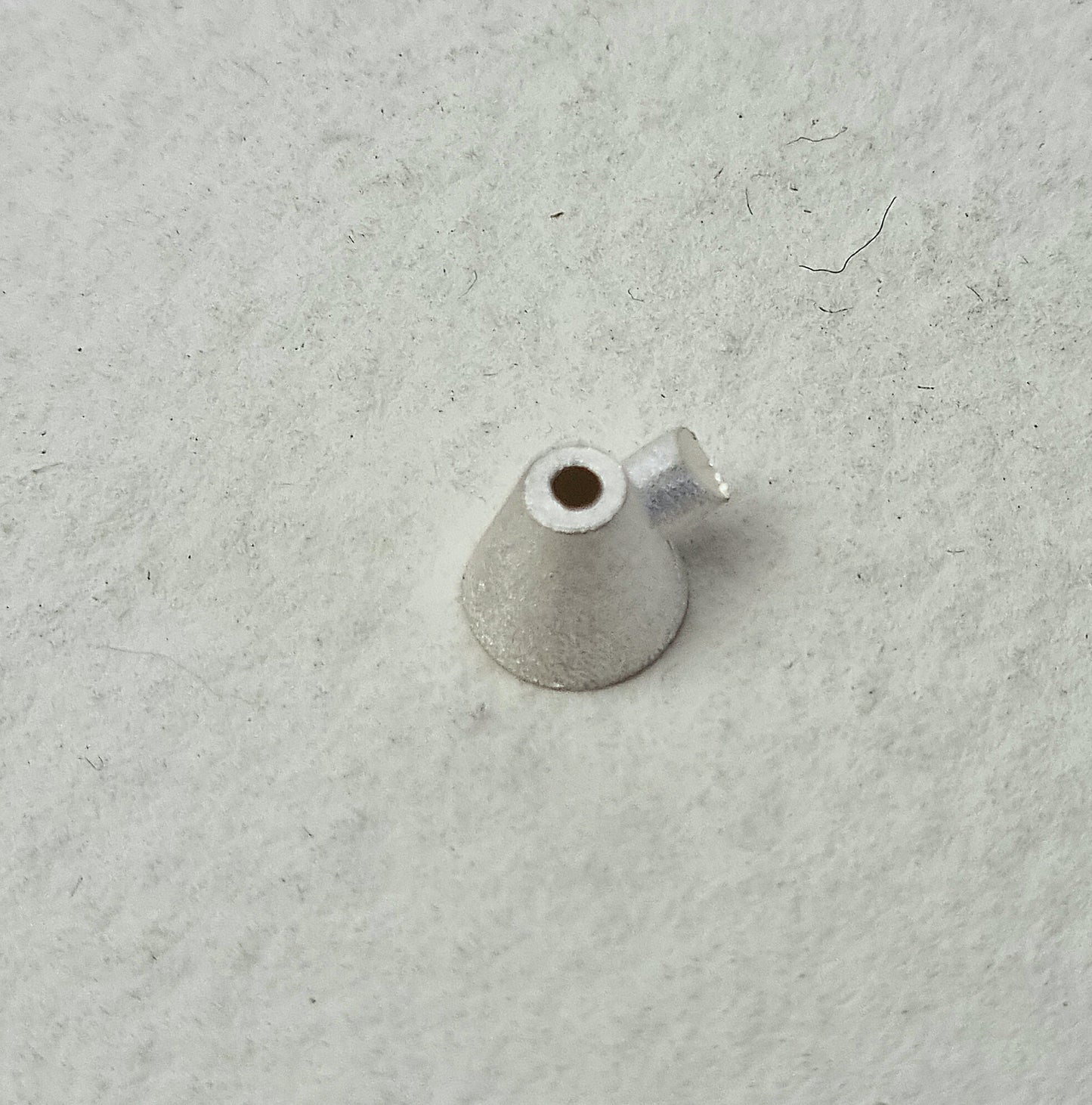 4.5mm Round tapered tall collet sterling silver cast stone setting
